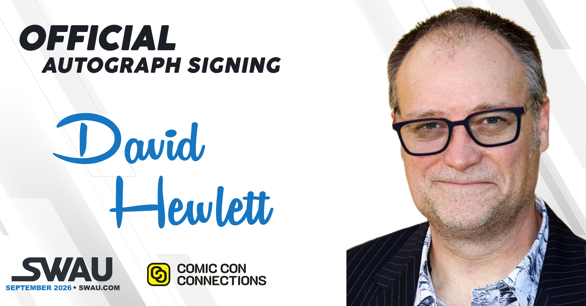 David Hewlett Autograph Signing Comic Con Connections 2026