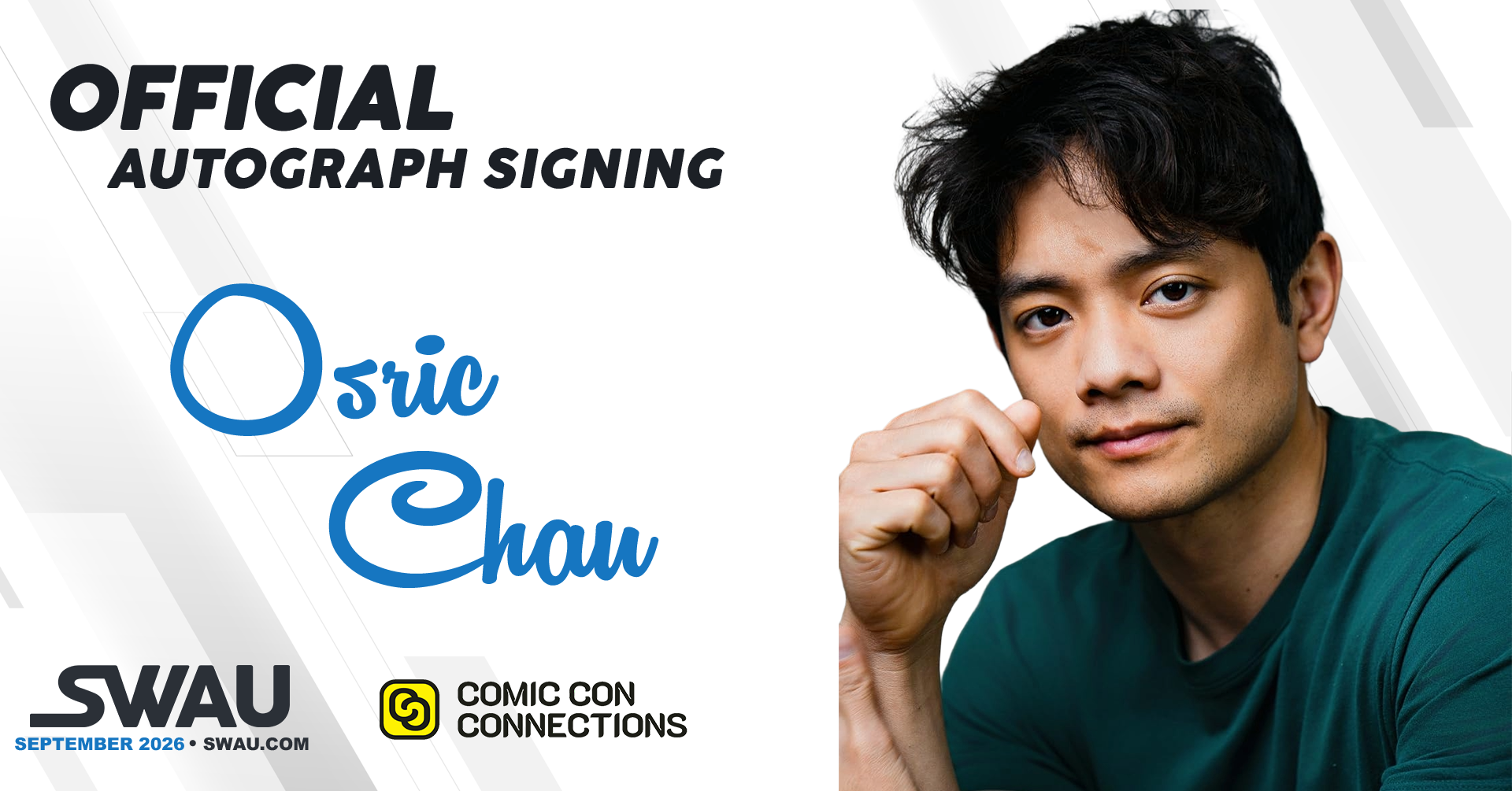 Osric Chau Autograph Signing Comic Con Connections 2026