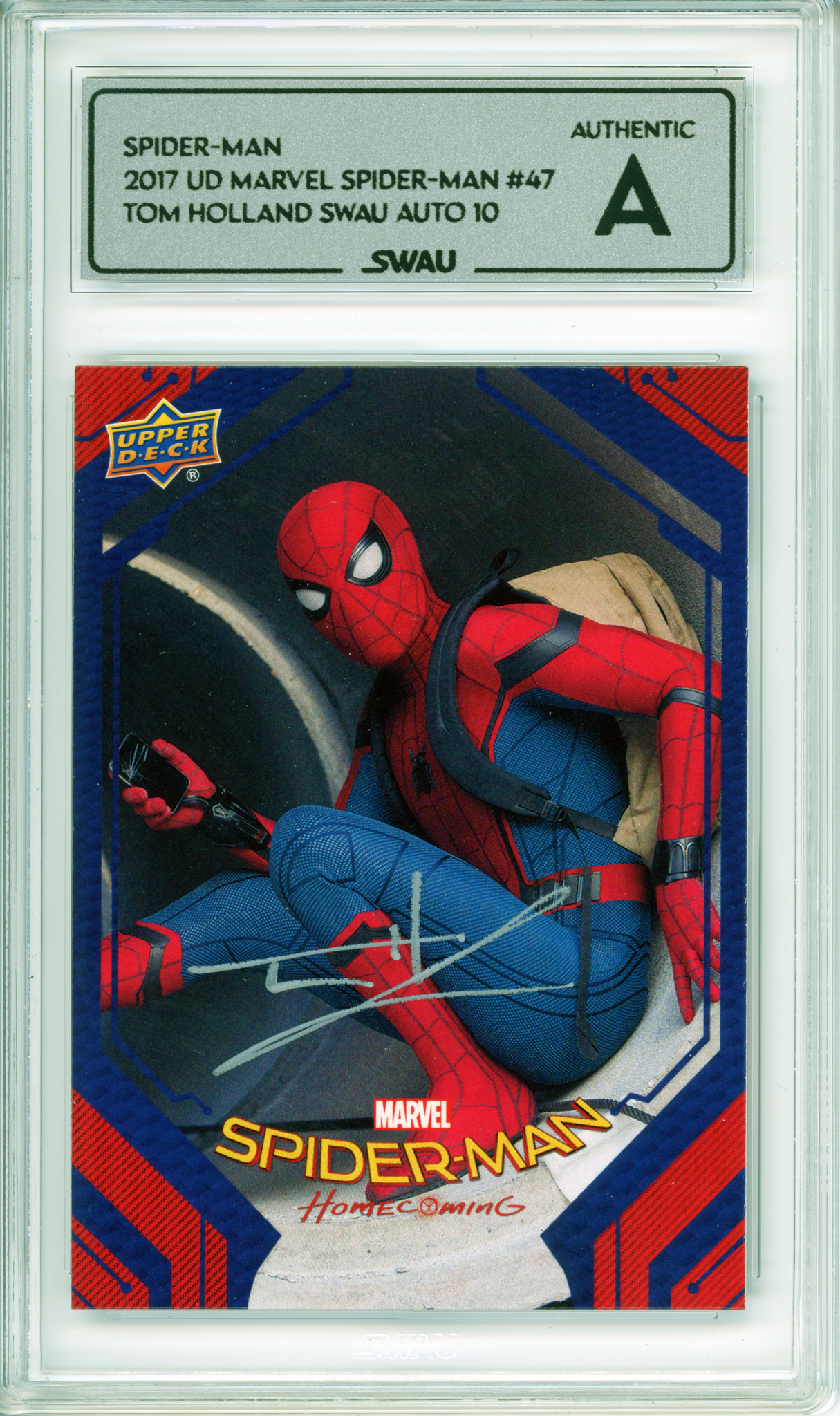 Tom Holland Signed Trading Card - SWAU Authenticated & Encapsulated