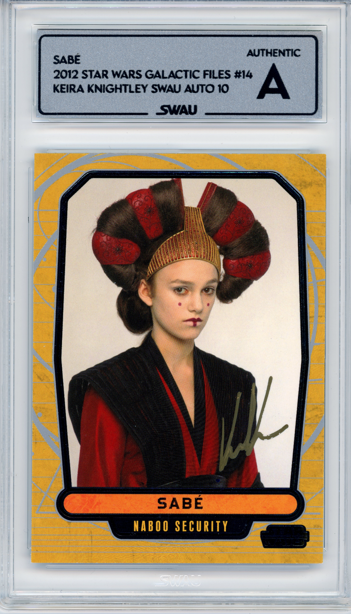 Keira Knightley Signed Trading Card - SWAU Authenticated & Encapsulated