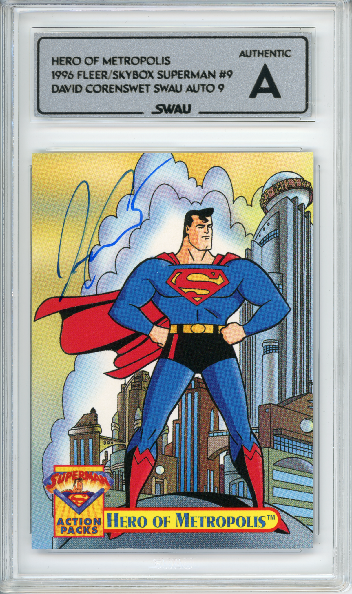 David Corenswet Signed Trading Card - SWAU Authenticated & Encapsulated