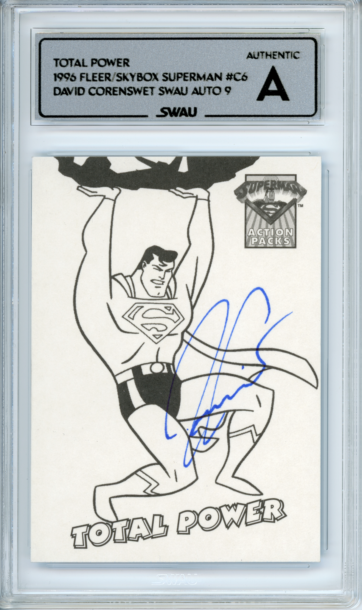 David Corenswet Signed Trading Card - SWAU Authenticated & Encapsulated