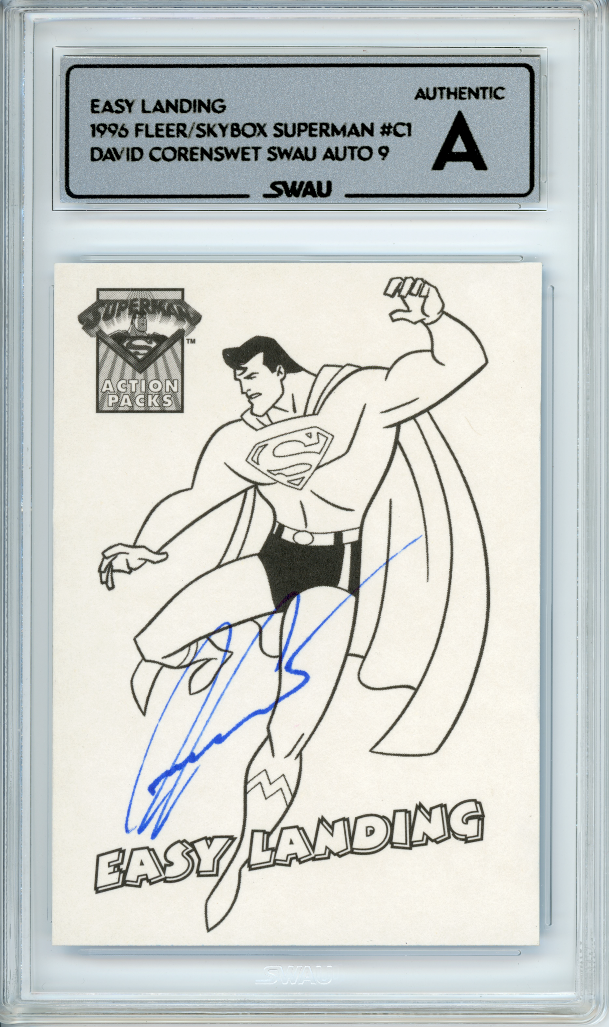 David Corenswet Signed Trading Card - SWAU Authenticated & Encapsulated
