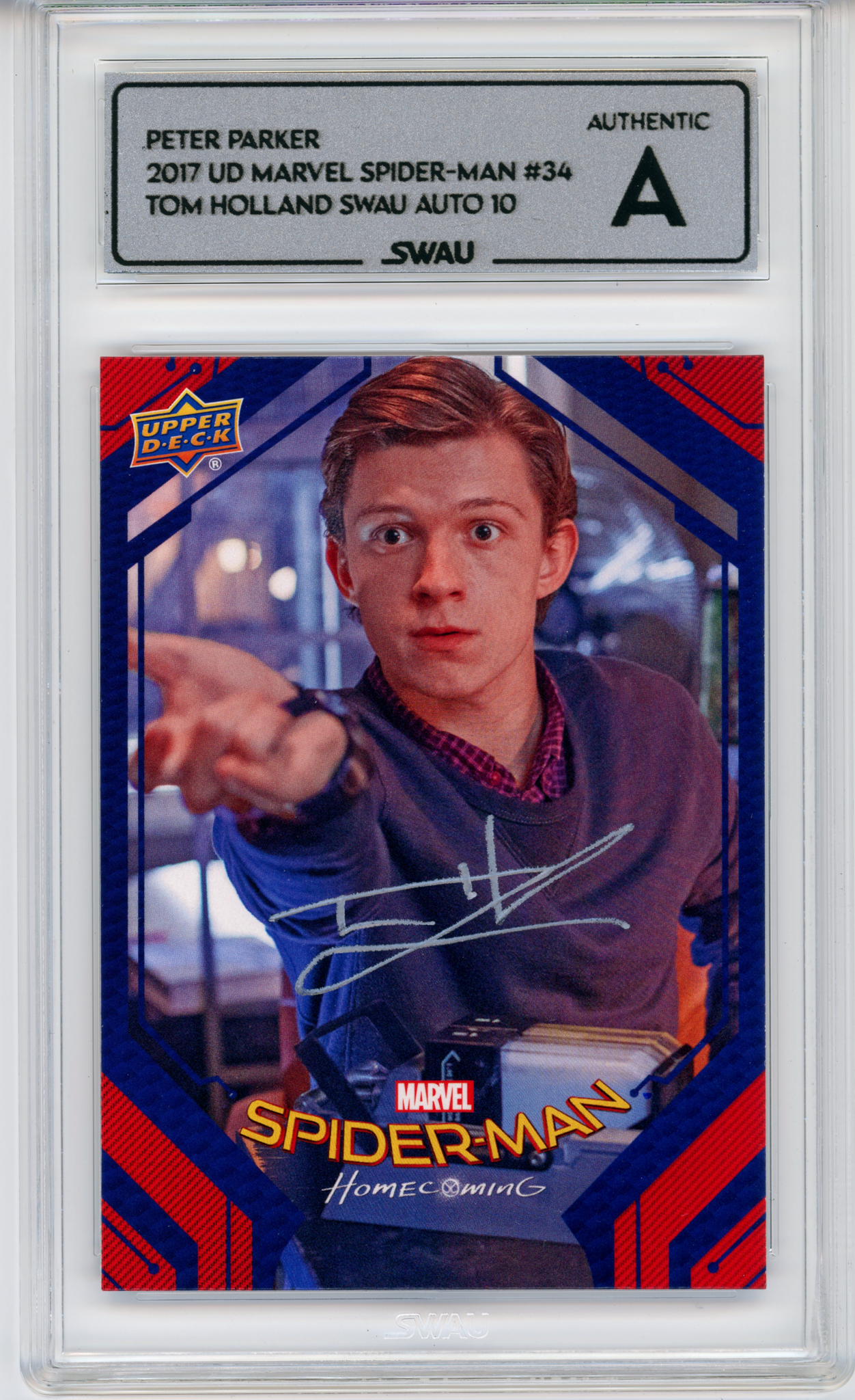 Tom Holland Signed Trading Card - SWAU Authenticated & Encapsulated