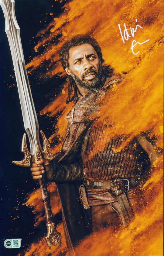 Idris Elba Signed 11x17 Photo - SWAU Authenticated