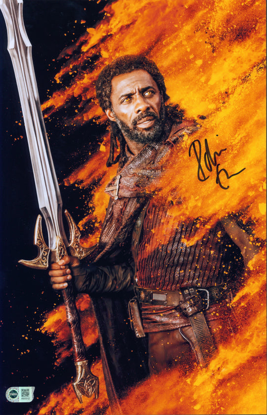 Idris Elba Signed 11x17 Photo - SWAU Authenticated