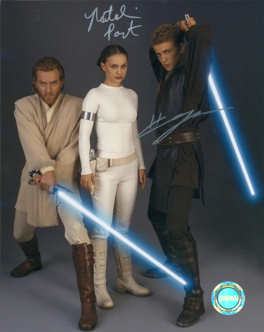 Natalie Portman & Hayden Christensen Signed 8x10 Photo - SWAU Authenticated