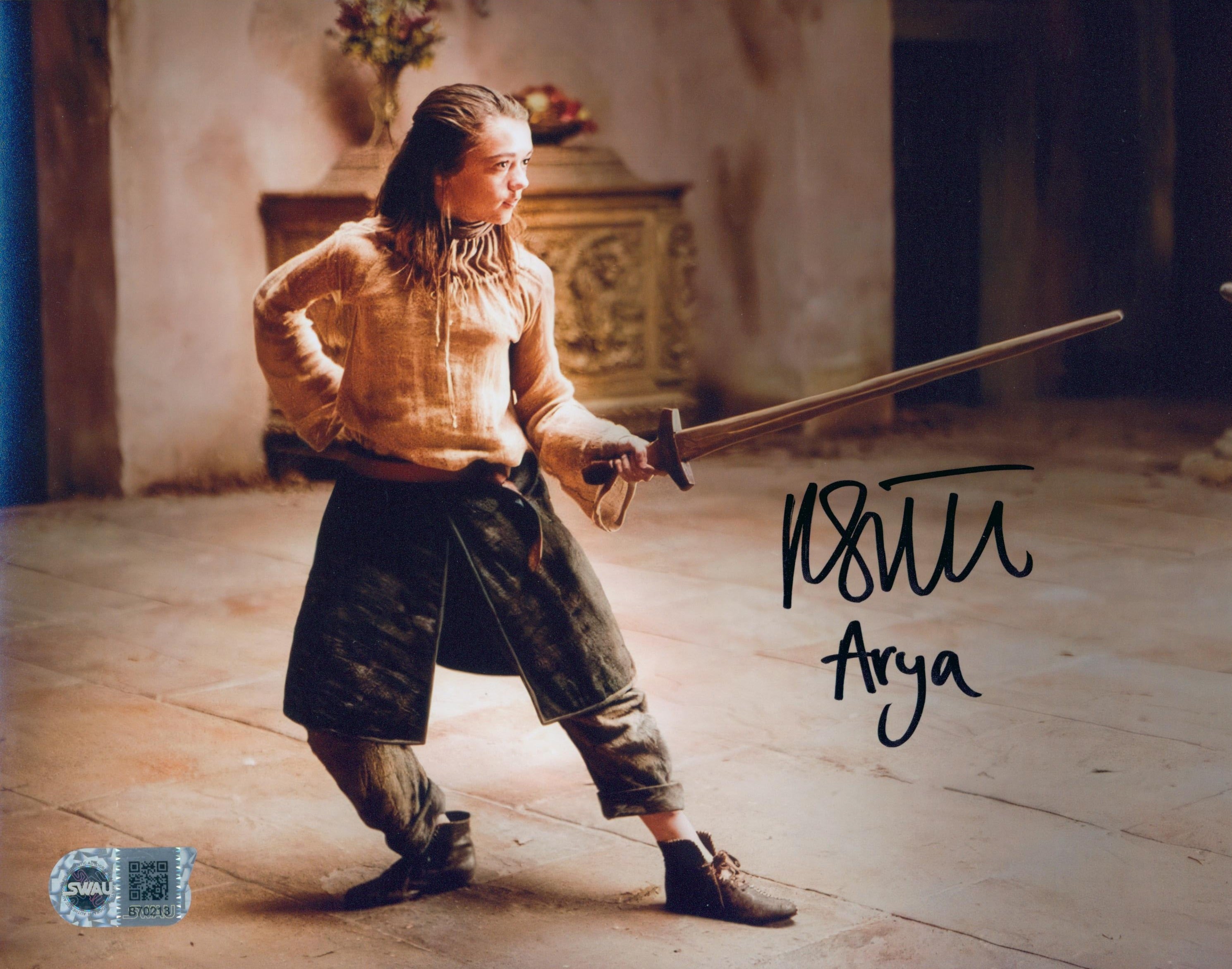 Maisie Williams Signed 8x10 Photo - SWAU Authenticated - SWAU