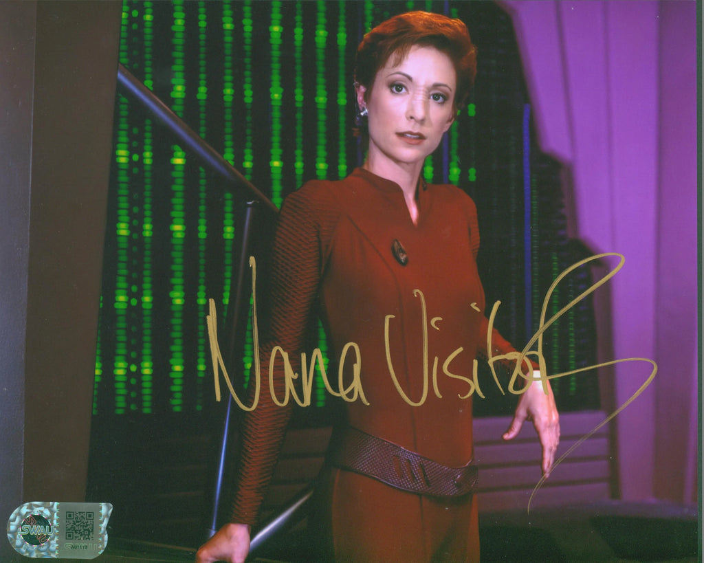 Nana Visitor Signed 8x10 Photo - SWAU Authenticated