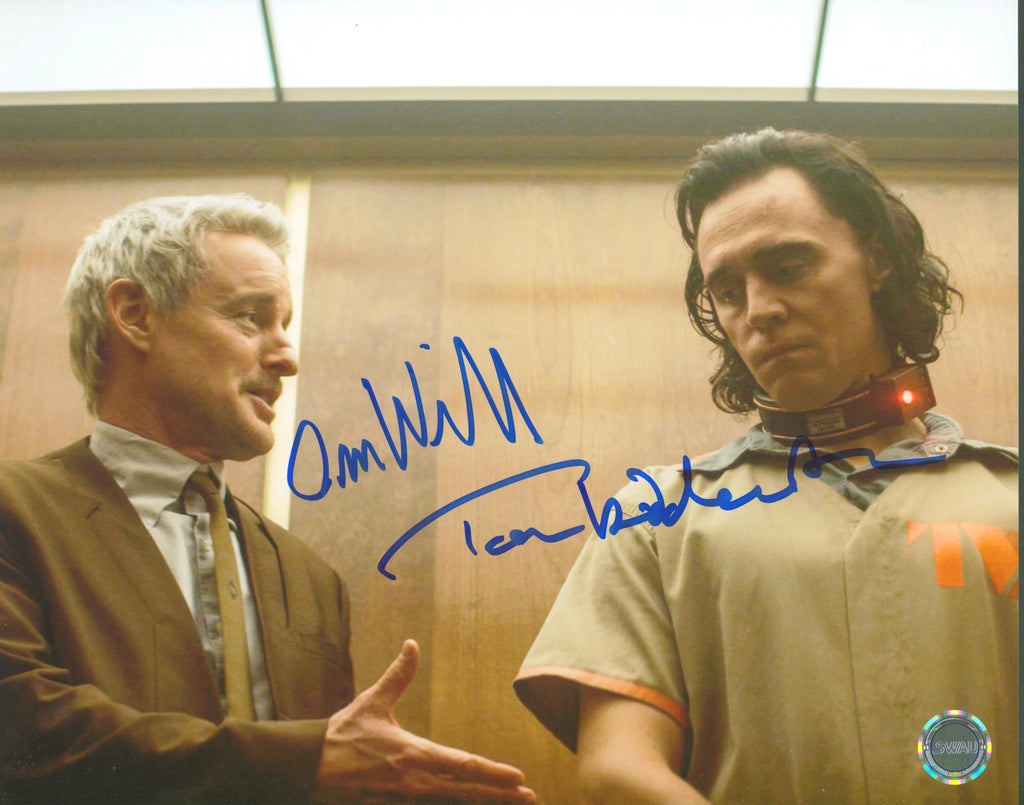 Tom Hiddleston & Owen Wilson Signed 11x14 Photo - SWAU Authenticated